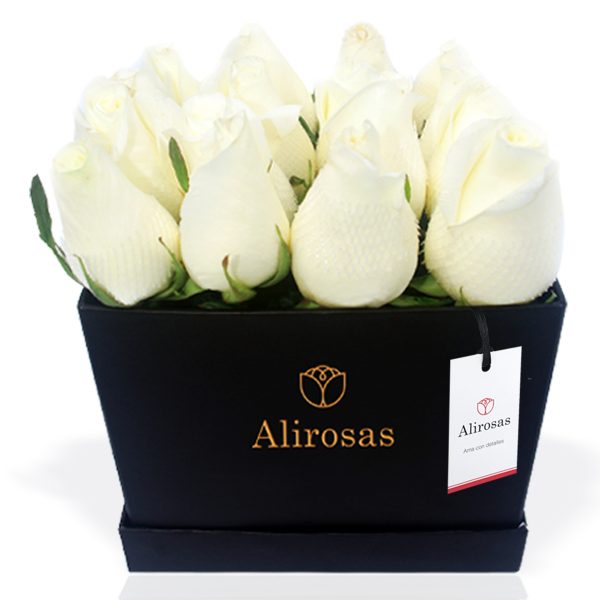 Box de rosas blancas: Encuentra bellos arreglos en nuestra florería online